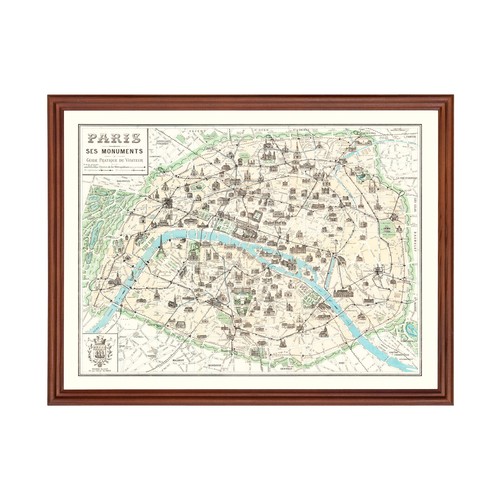 Old map paris - old,